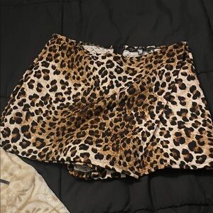 Blue Blush Leopard Print Skort